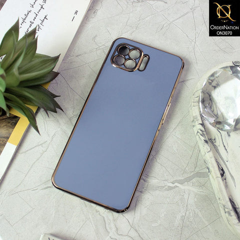 Oppo A93 Cover - Carolina Blue - Electroplating Silk Shiny Soft Case With Camera Protection