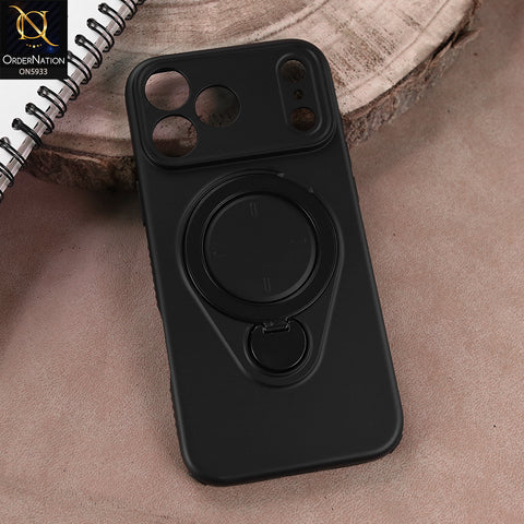 iPhone 17 Pro Cover - Black - MagSafe Compatible Case with Foldable Kickstand