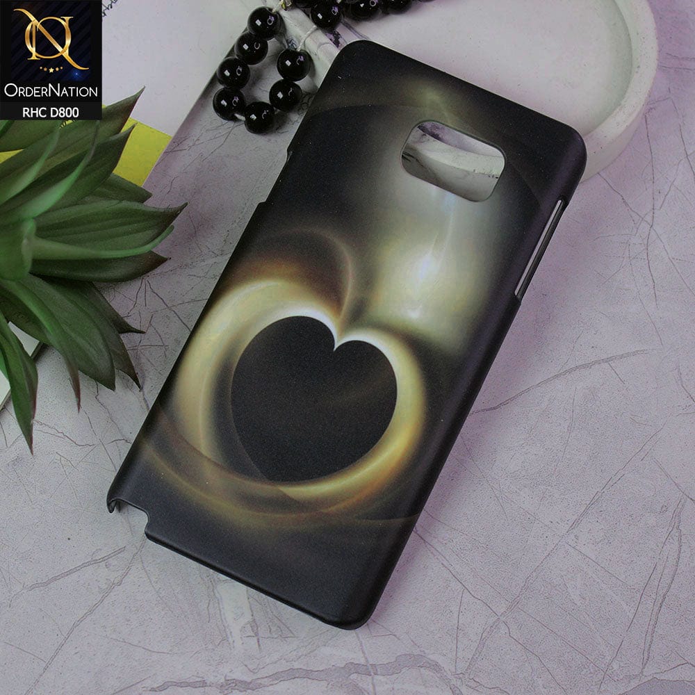 Samsung Galaxy Note 5 Cover - Vintage Black Heart Printed Hard Case With Life Time Colour Guarantee ( Fast Delivery )