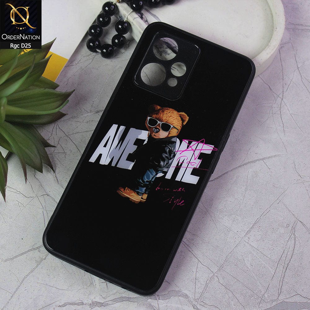 Realme 9 Pro Plus  Cover - D25 - New Girlish Fashion HQ Ultra Shine Premium Infinity Glass Soft Silicon Borders Case ( Fast Delivery )