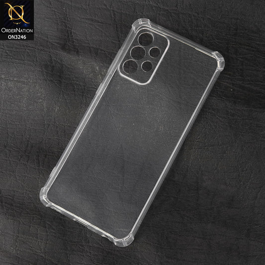 Samsung Galaxy A72 Cover - Transparent -  Soft 4D Design Shockproof Silicone Transparent Clear Camera Protection Case