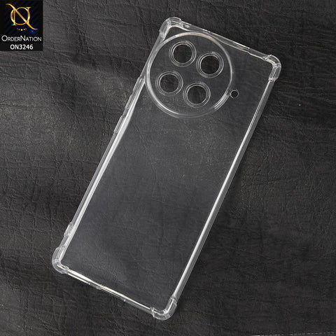 Tecno Camon 30S Pro Cover - Transparent -  Soft 4D Design Shockproof Silicone Transparent Clear Camera Protection Case