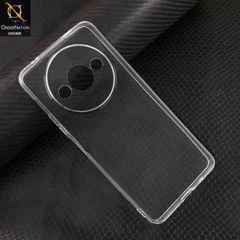 Xiaomi Redmi A3 Cover - Transparent - Soft 4D Design Shockproof Silicone Transparent Clear Camera Protection Case
