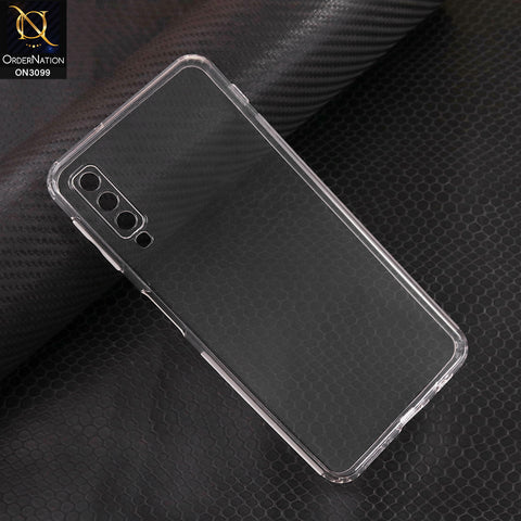 Samsung Galaxy A7 2018 Cover - Transparent - Soft 4D Design Shockproof Silicone Transparent Clear Camera Protection Case