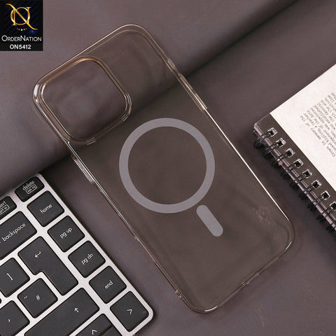 iPhone 16 Pro Max Cover - Gray - Ultra Thin HD Clear Hard PC Magsafe Case Magnetic Transparent Back Cover