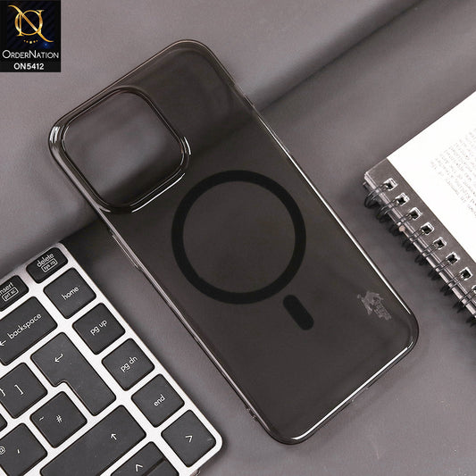 iPhone 14 Pro Max Cover - Black - Ultra Thin HD Clear Hard PC Magsafe Case Magnetic Transparent Back Cover