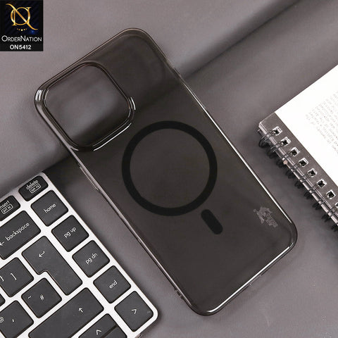 iPhone 14 Pro Max Cover - Black - Ultra Thin HD Clear Hard PC Magsafe Case Magnetic Transparent Back Cover