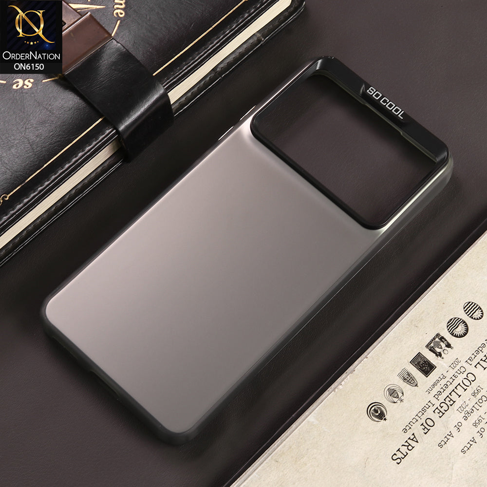 Xiaomi Poco X6 Pro Cover - Gray - New Luxury Matte Metallic Bumper Case With Soft Borderes Protection