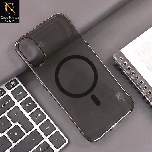 iPhone 16 Cover - Black - Ultra Thin HD Clear Hard PC Magsafe Case Magnetic Transparent Back Cover