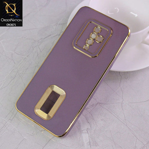 Vivo Y51 (2020 September) Cover - Mauve - All New Electroplating Borders With Logo Hole Protective Soft Silicon Case
