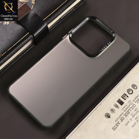 Realme C63 Cover - Gray - New Luxury Matte Metallic Bumper Case With Soft Borderes Protection