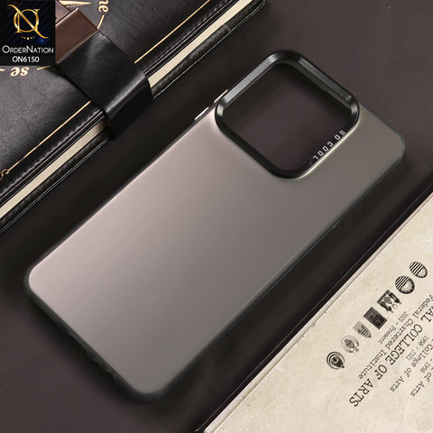 Realme C63 Cover - Gray - New Luxury Matte Metallic Bumper Case With Soft Borderes Protection
