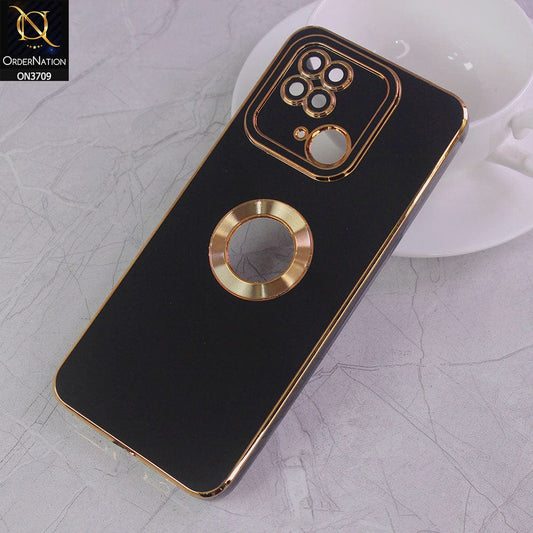 Xiaomi Redmi 10C Cover - Black - All New Electroplating Borders With Logo Hole Camera Protection Soft Silicon Case