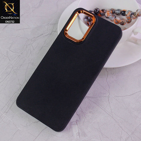 Xiaomi Redmi Note 10S Cover - Black -Electroplated Camera Border Soft Silicon Case