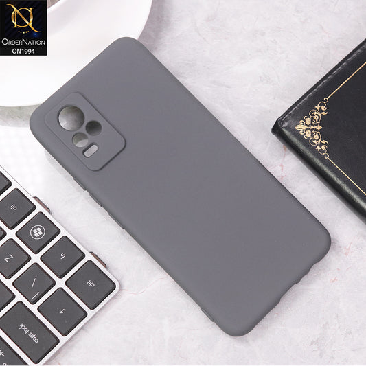 Vivo V21e Cover - Dark Gray - Matte Shockproof Sillica Gel Soft Case