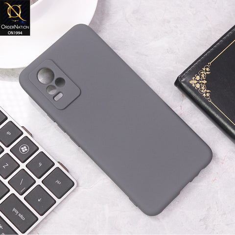Vivo V21e Cover - Dark Gray - Matte Shockproof Sillica Gel Soft Case