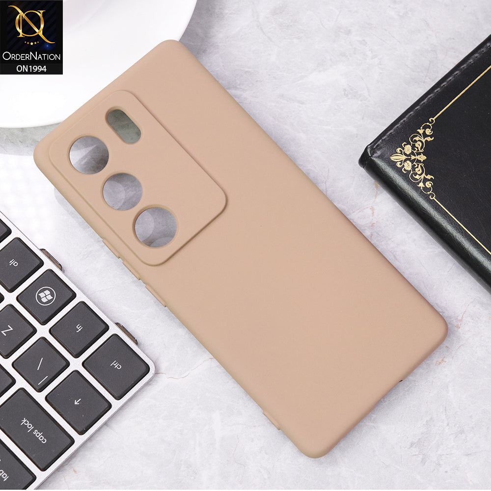 Vivo V29 Cover - Desert - Matte Shockproof Sillica Gel Soft Case
