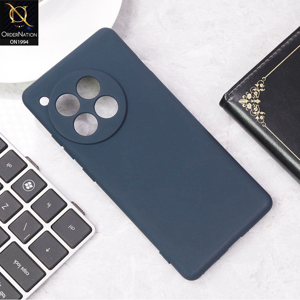 OnePlus 12R Cover - Midnight Blue - Matte Shockproof Sillica Gel Soft Case