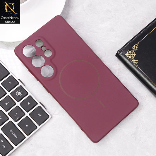 Samsung Galaxy S24 Ultra Cover - Maroon - New Premium High Quality Matte Sillica Gel Soft Case