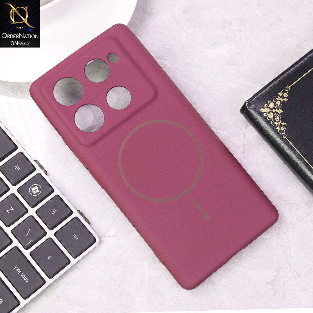 Infinix Note 40 Pro Cover - Maroon - New Premium High Quality Matte Sillica Gel Soft Case