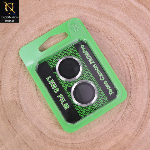 Tecno Camon 20 Camera Protector - SIlver - Lens Film Anti Scratch Protective Camera Lens Protector