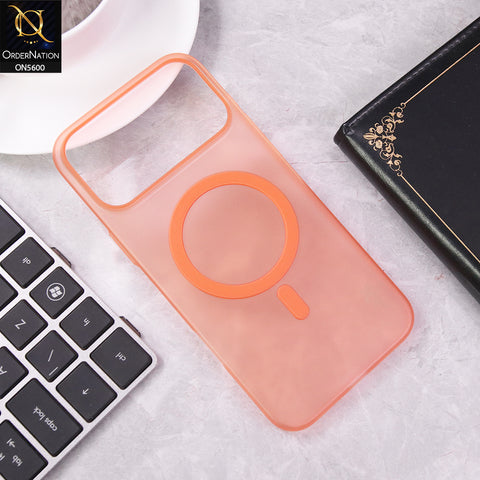 iPhone 17 Pro Max Cover - Orange - Ultra Thin Magnetic Translucent Case Compatible with Magsafe