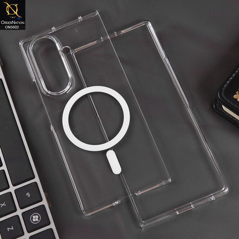 Samsung Galaxy Z Fold 7 Cover - Transparent - New Premium J-Case  High Quality Clear Shell Case