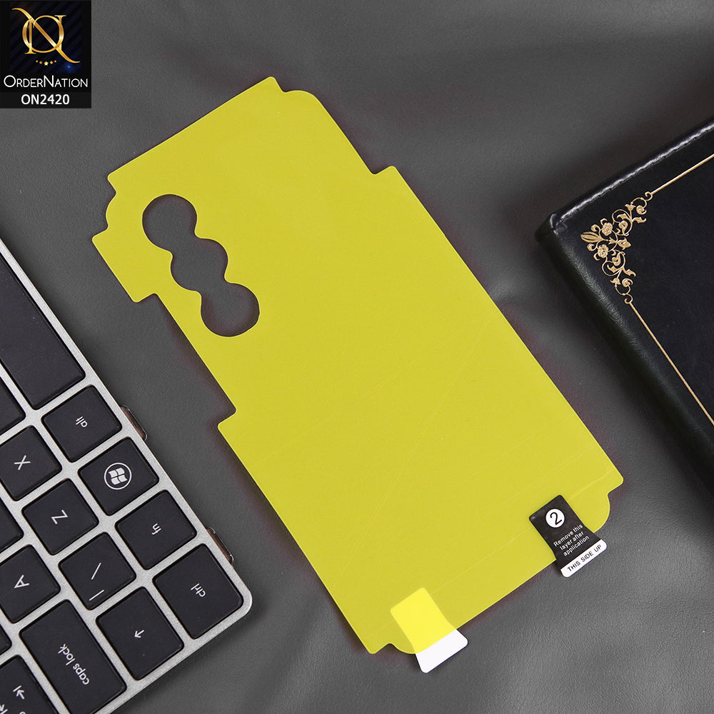 Oppo A5 Back Sheet - Transparent - Hydro Jell Skin Film Unbreakable Back Sheet
