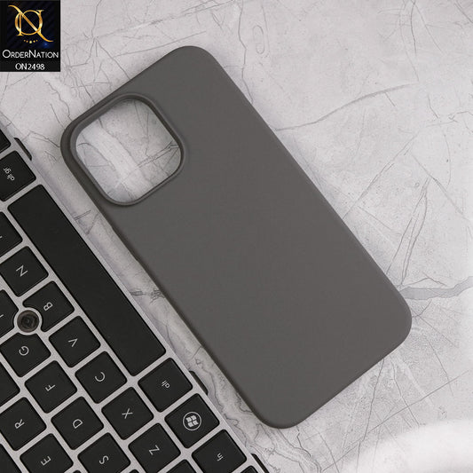 iPhone 14 Pro Max Cover - Titanium - HQ Silica Gel Silicon Shockproof Matte Soft Case