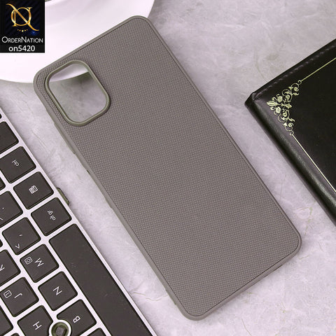 Samsung Galaxy A06 Cover - Gray - New Dotted Leather Texture Soft Borders Case