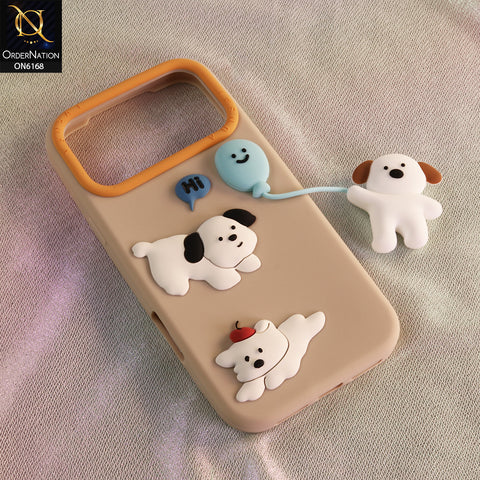 iPhone 18 Pro Cover - Beige - New Soft Silicon Elegant Bow & Ballet Shoes Silicone Phone Case