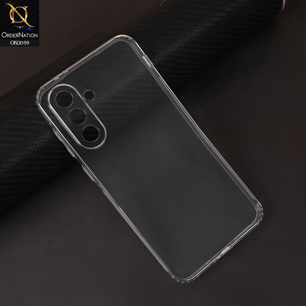 Samsung Galaxy S25 Cover - Transparent - Soft 4D Design Shockproof Silicone Transparent Clear Camera Protection Case