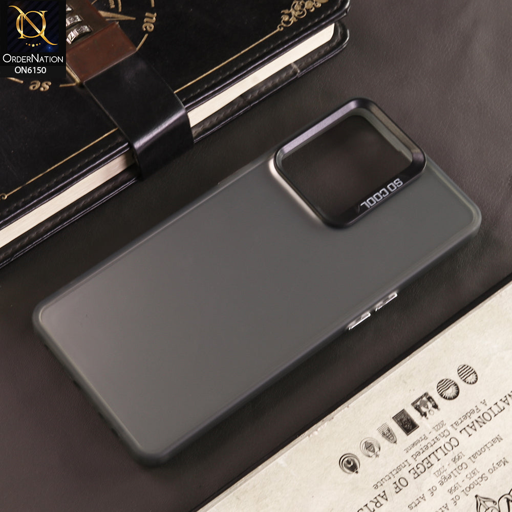 Oppo F21 Pro 4G Cover - Gray - Lightweight Frosted Pearl Finish Anti-Fingerprint Shockproof Soft Borders Case