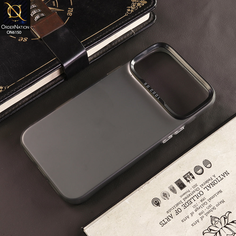 iPhone 18 Pro Cover - Gray - Lightweight Frosted Pearl Finish Anti-Fingerprint Shockproof Soft Borders Case