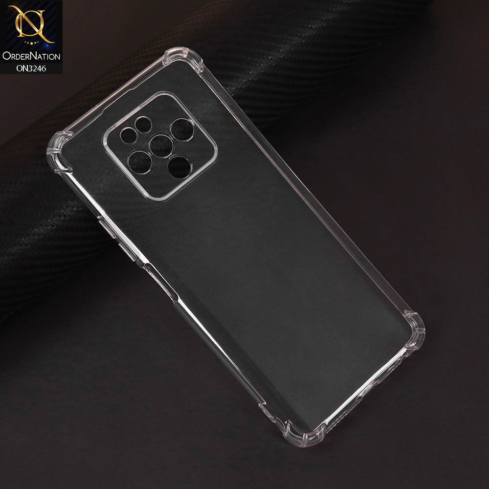 Tecno Camon 16 Premier Cover - Transparent - Soft 4D Design Shockproof Silicone Transparent Clear Camera Protection Case