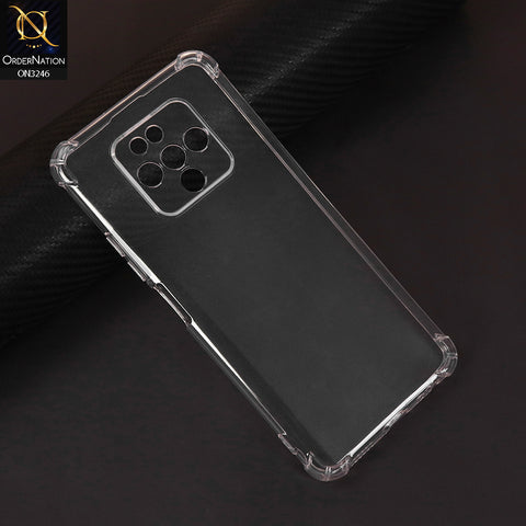 Tecno Camon 16 Premier Cover - Transparent - Soft 4D Design Shockproof Silicone Transparent Clear Camera Protection Case