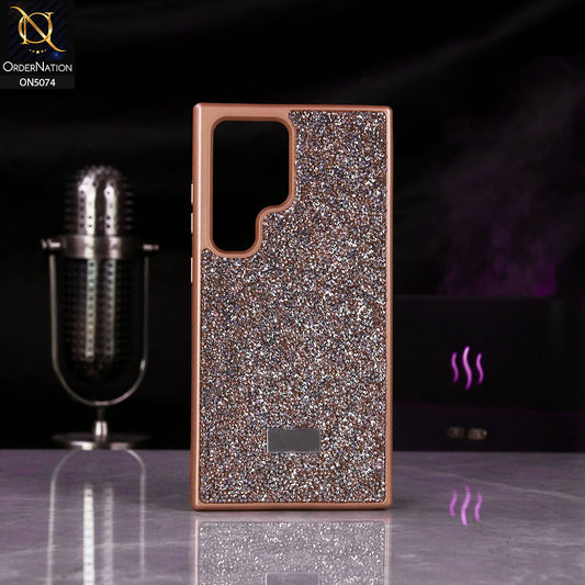 Samsung Galaxy S24 Ultra Cover - Rose Gold - Luxury Bling Rhinestones Diamond shiny Glitter Soft TPU Case