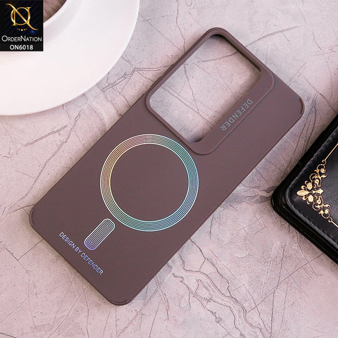 Oppo Reno 11F Cover - Gray - Defender Series Soft Silicon Case with MagSafe Style