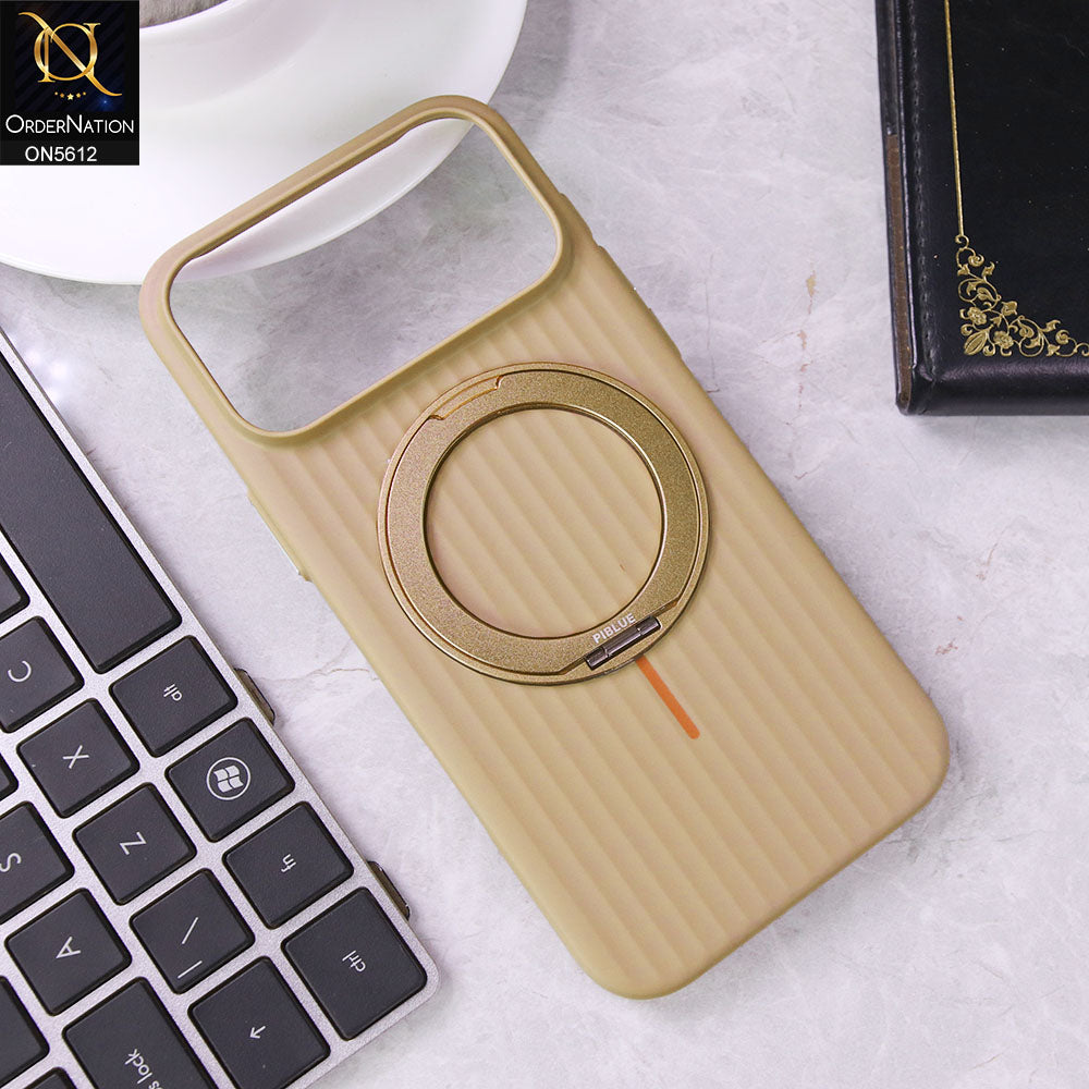 iPhone 17 Pro Max Cover - Desert -  New Piblue High Qualiity Hard Shell Case With Metal Kick Stand