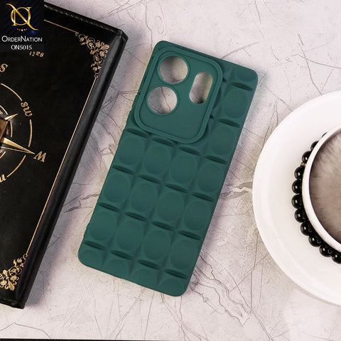 Infinix Zero 30 4G Cover - Green -  Geometric Cermaic Patteren Camera Protection Soft Silicone Case