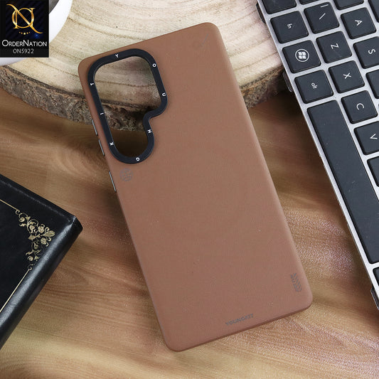Samsung Galaxy S25 Ultra Cover - Brown - YOUNGKIT Ultra Slim Shockproof And Protective Case