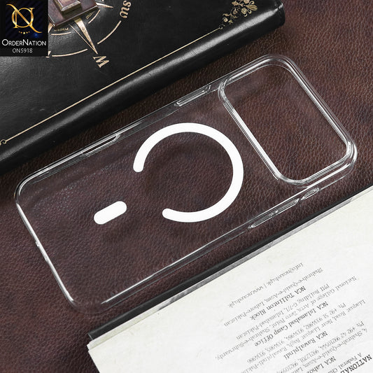 iPhone 17 Pro Max  Cover - White - New YOUNGKIT  Premium Quality Acrylic Magsafe Clear Case