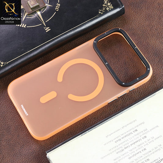 iPhone 17 Pro Max Cover - Orange - New YOUNGKIT Premium Semi Transparent With Magsafe and Metal Camera Ring Case