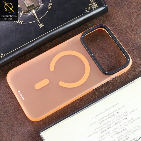 iPhone 17 Pro Max Cover - Orange - New YOUNGKIT Premium Semi Transparent With Magsafe and Metal Camera Ring Case