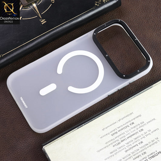 iPhone 17 Pro Max Cover - White  - New YOUNGKIT Premium Semi Transparent With Magsafe and Metal Camera Ring Case