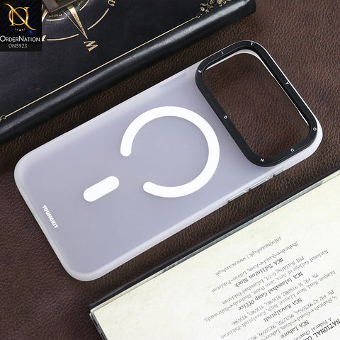 iPhone 17 Pro Max Cover - White  - New YOUNGKIT Premium Semi Transparent With Magsafe and Metal Camera Ring Case