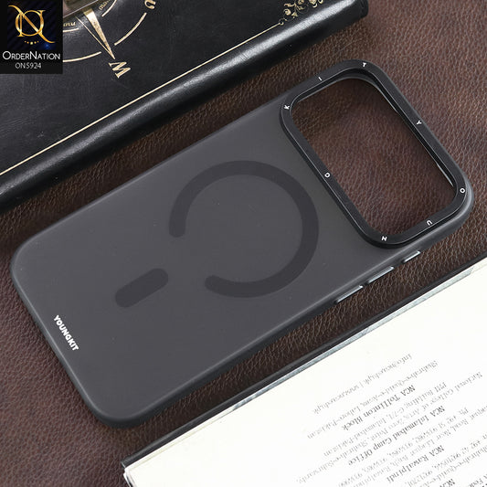 iPhone 17 Pro Max Cover - Black - New YOUNGKIT Premium Semi Transparent With Magsafe and Metal Camera Ring Case