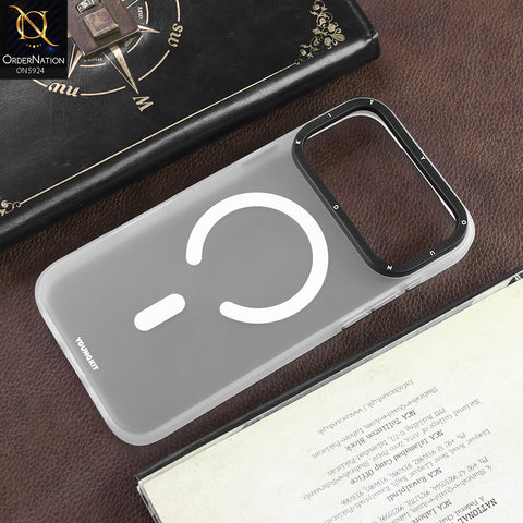 iPhone 17 Pro Max Cover - Gray - New YOUNGKIT Premium Semi Transparent With Magsafe and Metal Camera Ring Case
