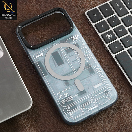 iPhone 17 Pro Max Cover - Green -  New YOUNGKITT Premium Circuit Board Printed Case Protective Cover With Wireless Charging