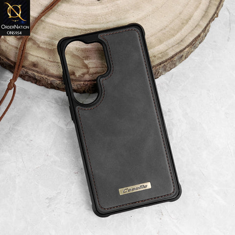 Samsung Galaxy S26 Ultra Cover - Black - CaseMe Premium High Quality Deattachable Super Magnetic Flip Case With Card Holding Slots
